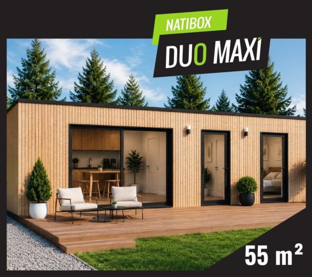 Studio de jardin Natibox Duo Maxi 55 m²